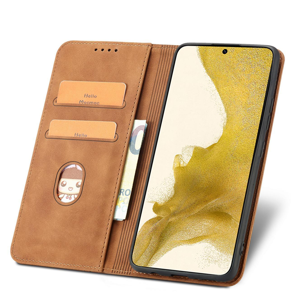 iTok webáruház - Samsung Magnet Fancy Case for Samsung Galaxy S23+ flip cover wallet stand brown 6 Magnet Fancy Case for Samsung Galaxy S23+ flip cover wallet stand brown