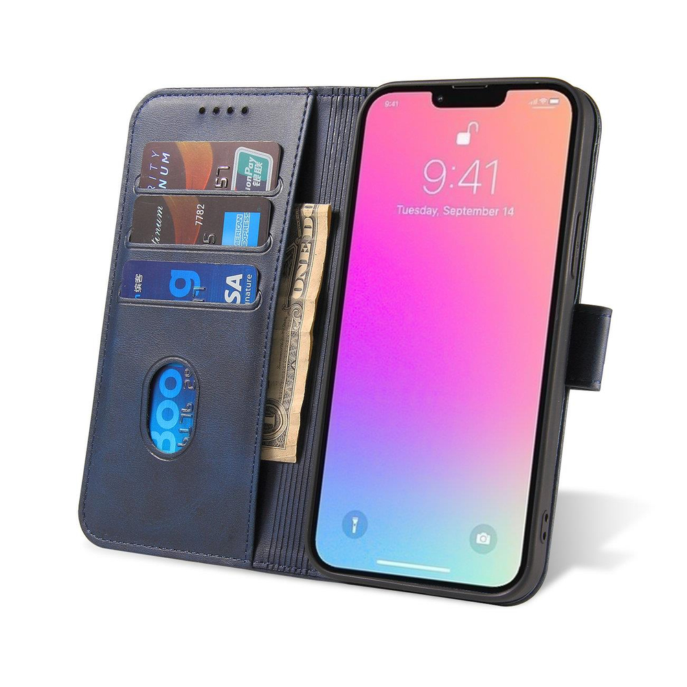 iTok webáruház - Samsung Magnet Case case for Samsung Galaxy S23+ flip cover wallet stand blue 7 Magnet Case case for Samsung Galaxy S23+ flip cover wallet stand blue