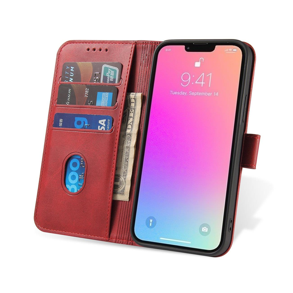 iTok webáruház - Samsung Magnet Case case for Samsung Galaxy S23+ flip cover wallet stand red 7 Magnet Case case for Samsung Galaxy S23+ flip cover wallet stand red