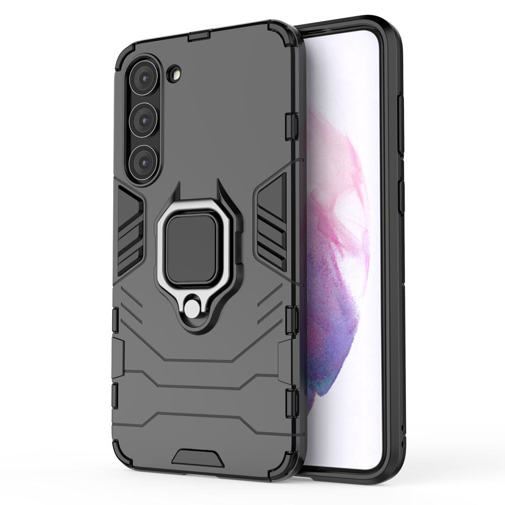 iTok webáruház - Samsung Ring Armor case for Samsung Galaxy S23+ armored cover magnetic holder ring black 1 Ring Armor case for Samsung Galaxy S23+ armored cover magnetic holder ring black