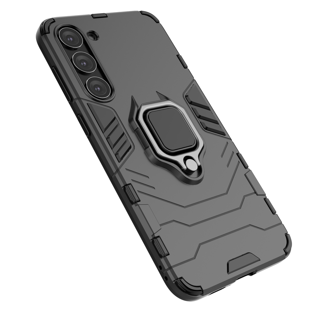 iTok webáruház - Samsung Ring Armor case for Samsung Galaxy S23+ armored cover magnetic holder ring black 2 Ring Armor case for Samsung Galaxy S23+ armored cover magnetic holder ring black