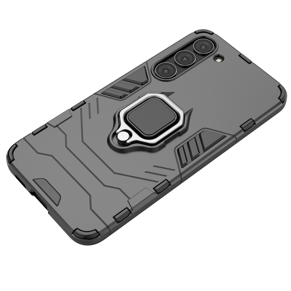 iTok webáruház - Samsung Ring Armor case for Samsung Galaxy S23+ armored cover magnetic holder ring black 6 Ring Armor case for Samsung Galaxy S23+ armored cover magnetic holder ring black
