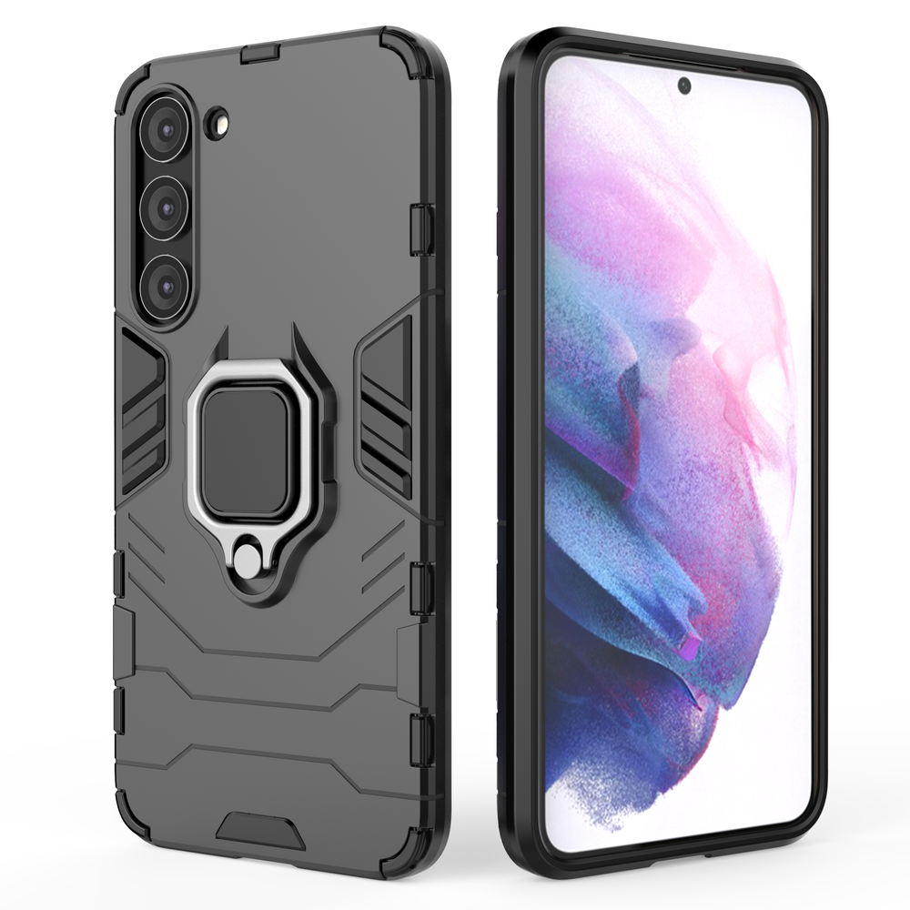 iTok webáruház - Samsung Ring Armor case for Samsung Galaxy S23+ armored cover magnetic holder ring black 8 Ring Armor case for Samsung Galaxy S23+ armored cover magnetic holder ring black