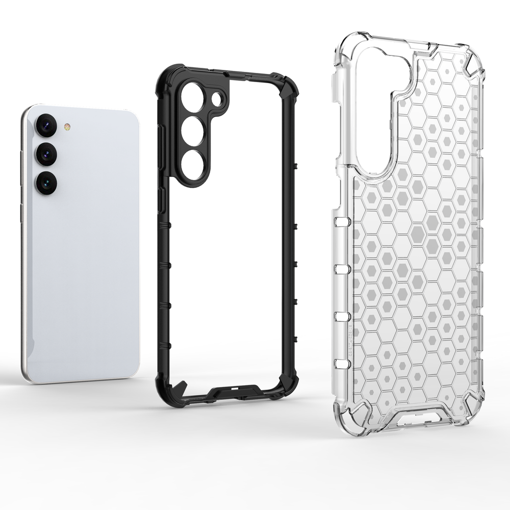 iTok webáruház - Samsung Honeycomb case for Samsung Galaxy S23+ armored hybrid cover transparent 1 Honeycomb case for Samsung Galaxy S23+ armored hybrid cover transparent