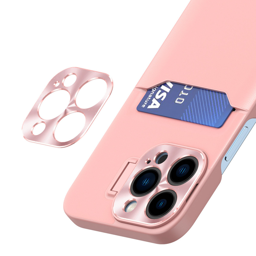 iTok webáruház - Samsung Leather Stand Case for Samsung Galaxy S23+ card wallet cover with stand pink 5 Leather Stand Case for Samsung Galaxy S23+ card wallet cover with stand pink