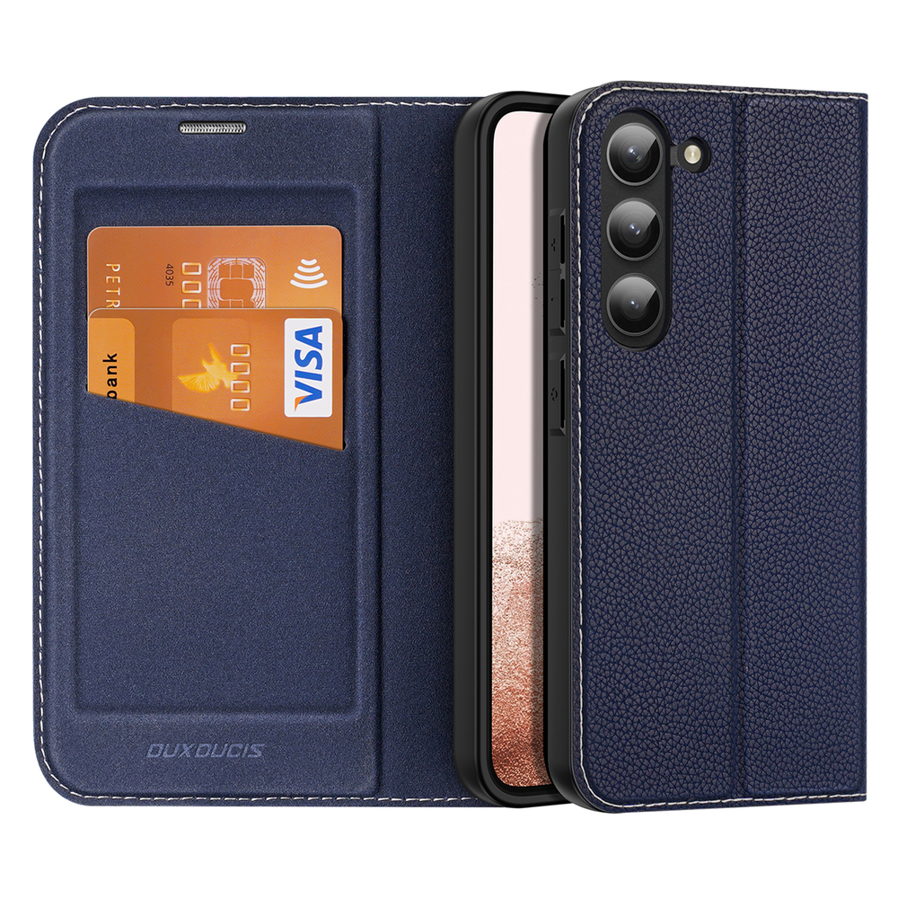 iTok webáruház - Dux Ducis Dux Ducis Skin X2 case Samsung Galaxy S23+ flip case wallet stand blue 1 Dux Ducis Skin X2 case Samsung Galaxy S23+ flip case wallet stand blue