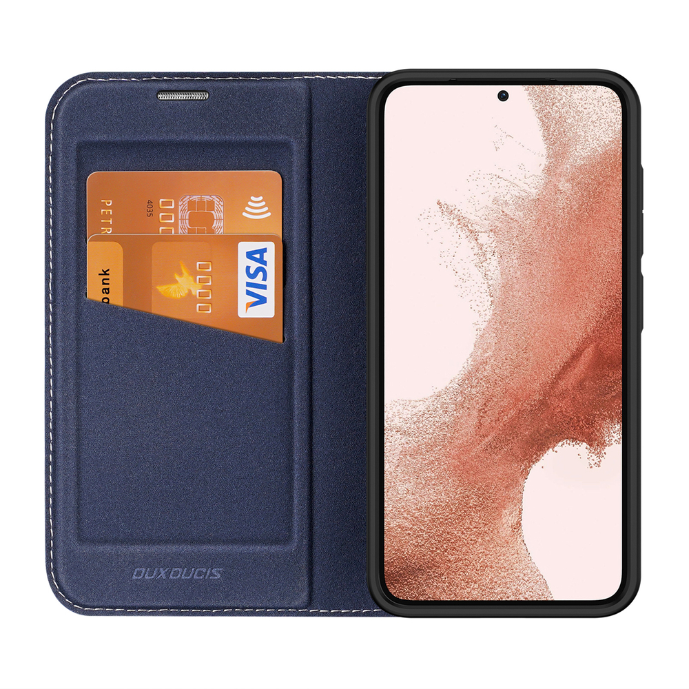 iTok webáruház - Dux Ducis Dux Ducis Skin X2 case Samsung Galaxy S23+ flip case wallet stand blue 3 Dux Ducis Skin X2 case Samsung Galaxy S23+ flip case wallet stand blue