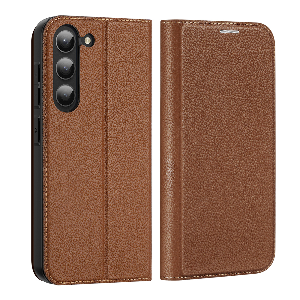 iTok webáruház - Dux Ducis Dux Ducis Skin X2 case Samsung Galaxy S23+ flip case wallet stand brown 2 Dux Ducis Skin X2 case Samsung Galaxy S23+ flip case wallet stand brown