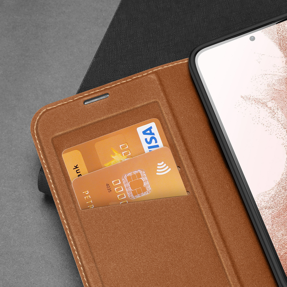 iTok webáruház - Dux Ducis Dux Ducis Skin X2 case Samsung Galaxy S23+ flip case wallet stand brown 8 Dux Ducis Skin X2 case Samsung Galaxy S23+ flip case wallet stand brown