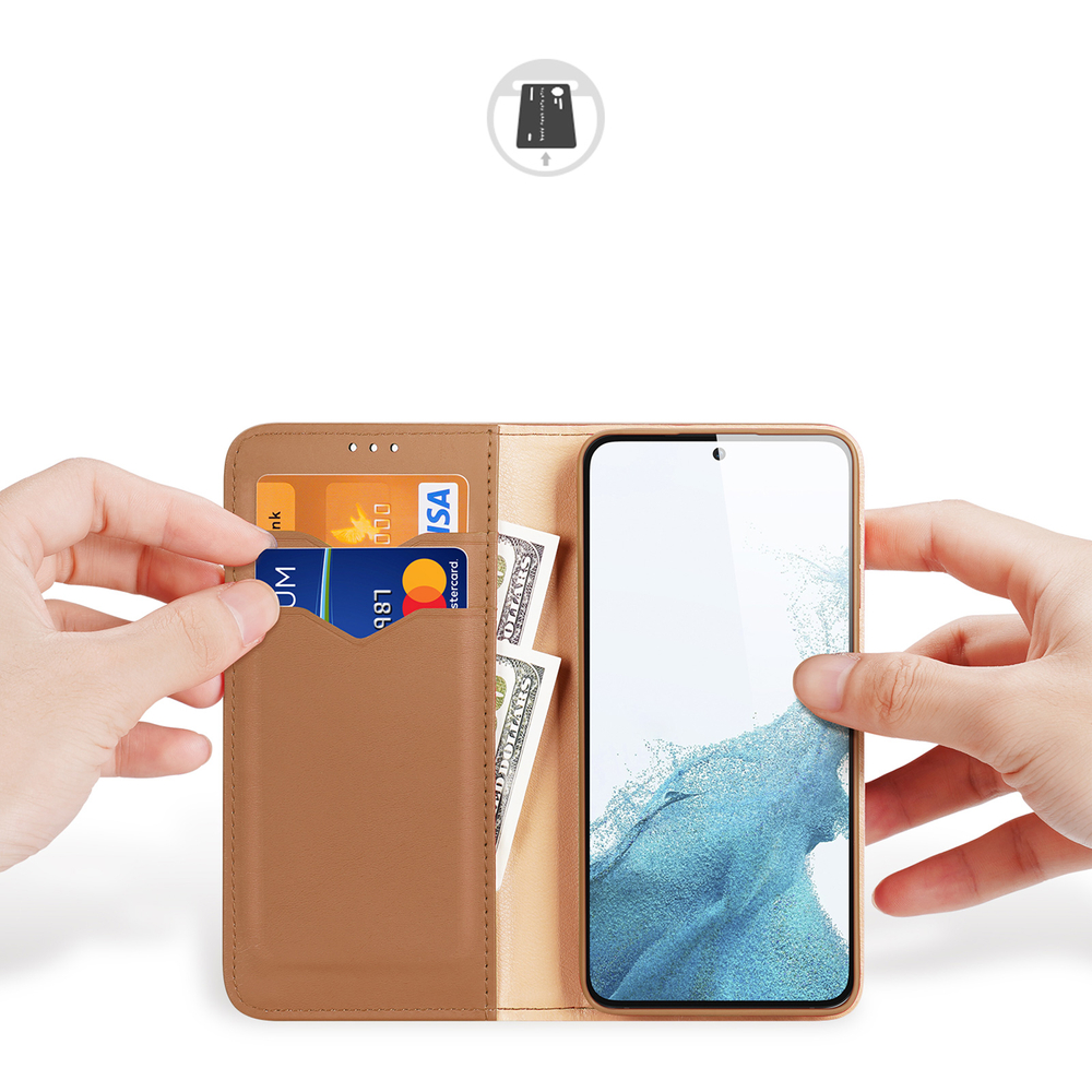 iTok webáruház - Dux Ducis Dux Ducis Hivo case Samsung Galaxy S23+ flip cover wallet stand RFID blocking brown 2 Dux Ducis Hivo case Samsung Galaxy S23+ flip cover wallet stand RFID blocking brown