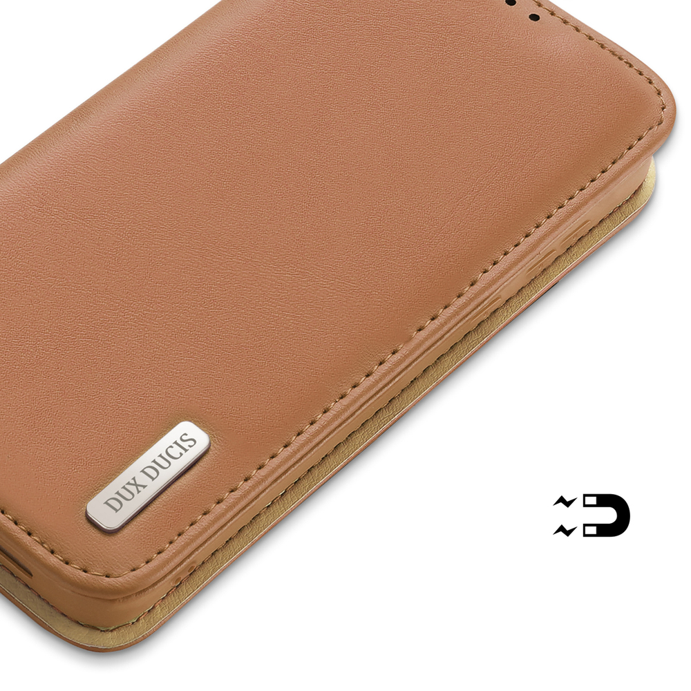 iTok webáruház - Dux Ducis Dux Ducis Hivo case Samsung Galaxy S23+ flip cover wallet stand RFID blocking brown 6 Dux Ducis Hivo case Samsung Galaxy S23+ flip cover wallet stand RFID blocking brown