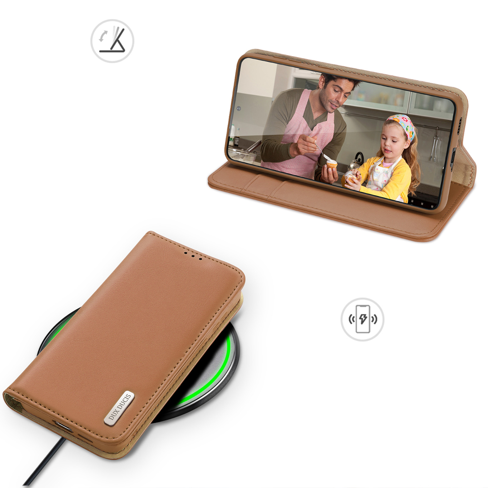 iTok webáruház - Dux Ducis Dux Ducis Hivo case Samsung Galaxy S23+ flip cover wallet stand RFID blocking brown 7 Dux Ducis Hivo case Samsung Galaxy S23+ flip cover wallet stand RFID blocking brown