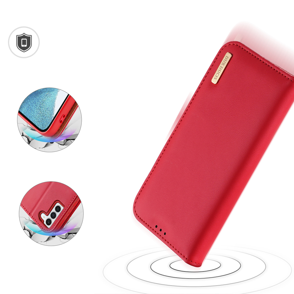 iTok webáruház - Dux Ducis Dux Ducis Hivo case Samsung Galaxy S23+ flip cover wallet stand RFID blocking red 4 Dux Ducis Hivo case Samsung Galaxy S23+ flip cover wallet stand RFID blocking red