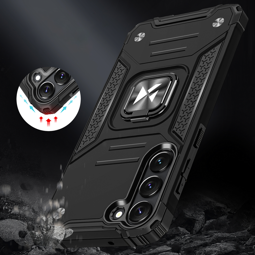 iTok webáruház - Wozinsky Wozinsky Ring Armor case for Samsung Galaxy S23+ armored cover magnetic holder ring black 8 Wozinsky Ring Armor case for Samsung Galaxy S23+ armored cover magnetic holder ring black