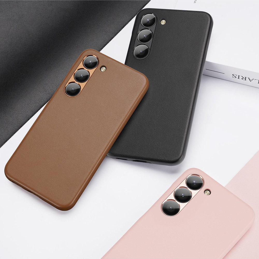 iTok webáruház - Dux Ducis Dux Ducis Grit case for Samsung Galaxy S23+ elegant case made of artificial leather pink 4 Dux Ducis Grit case for Samsung Galaxy S23+ elegant case made of artificial leather pink
