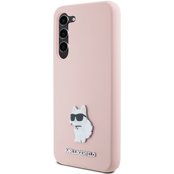iTok webáruház - Karl Lagerfeld Karl Lagerfeld Silicone Choupette Metal Pin case for Samsung Galaxy S23+ (rózsaszín) 2 Karl Lagerfeld Silicone Choupette Metal Pin case for Samsung Galaxy S23+ (rózsaszín)