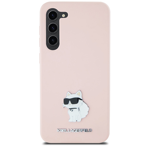iTok webáruház - Karl Lagerfeld Karl Lagerfeld Silicone Choupette Metal Pin case for Samsung Galaxy S23+ (rózsaszín) 3 Karl Lagerfeld Silicone Choupette Metal Pin case for Samsung Galaxy S23+ (rózsaszín)