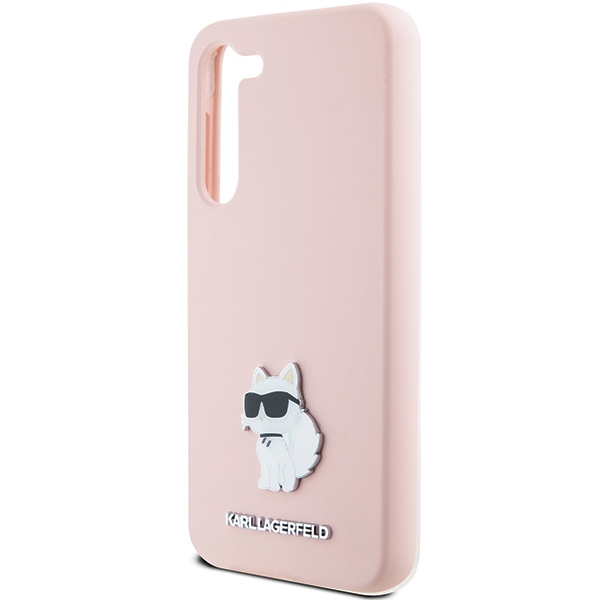 iTok webáruház - Karl Lagerfeld Karl Lagerfeld Silicone Choupette Metal Pin case for Samsung Galaxy S23+ (rózsaszín) 6 Karl Lagerfeld Silicone Choupette Metal Pin case for Samsung Galaxy S23+ (rózsaszín)