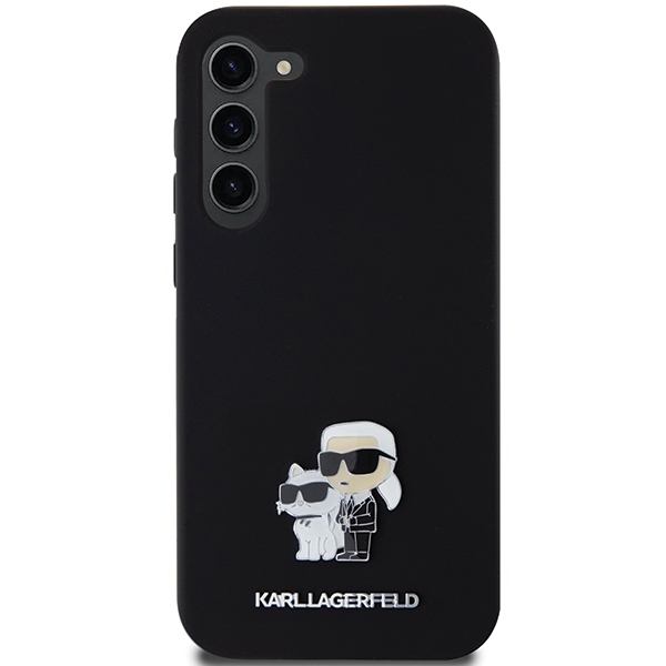 iTok webáruház - Karl Lagerfeld Karl Lagerfeld Silicone Karl&Choupette Metal Pin case for Samsung Galaxy S23+ (fekete) 3 Karl Lagerfeld Silicone Karl&Choupette Metal Pin case for Samsung Galaxy S23+ (fekete)