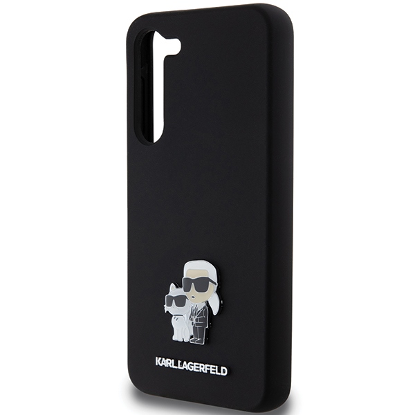 iTok webáruház - Karl Lagerfeld Karl Lagerfeld Silicone Karl&Choupette Metal Pin case for Samsung Galaxy S23+ (fekete) 6 Karl Lagerfeld Silicone Karl&Choupette Metal Pin case for Samsung Galaxy S23+ (fekete)