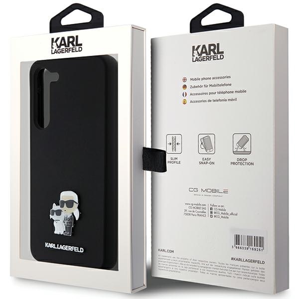 iTok webáruház - Karl Lagerfeld Karl Lagerfeld Silicone Karl&Choupette Metal Pin case for Samsung Galaxy S23+ (fekete) 8 Karl Lagerfeld Silicone Karl&Choupette Metal Pin case for Samsung Galaxy S23+ (fekete)