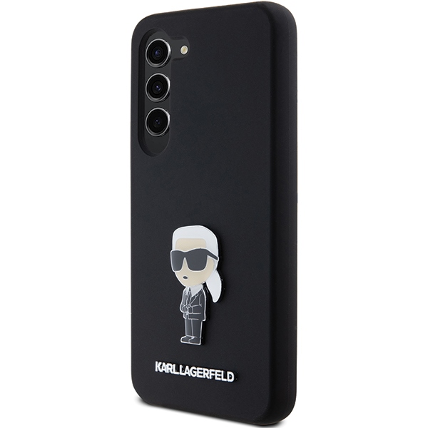 iTok webáruház - Karl Lagerfeld Karl Lagerfeld Silicone Ikonik Metal Pin case for Samsung Galaxy S23+ (fekete) 2 Karl Lagerfeld Silicone Ikonik Metal Pin case for Samsung Galaxy S23+ (fekete)