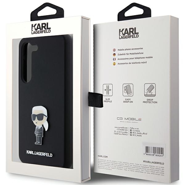 iTok webáruház - Karl Lagerfeld Karl Lagerfeld Silicone Ikonik Metal Pin case for Samsung Galaxy S23+ (fekete) 8 Karl Lagerfeld Silicone Ikonik Metal Pin case for Samsung Galaxy S23+ (fekete)