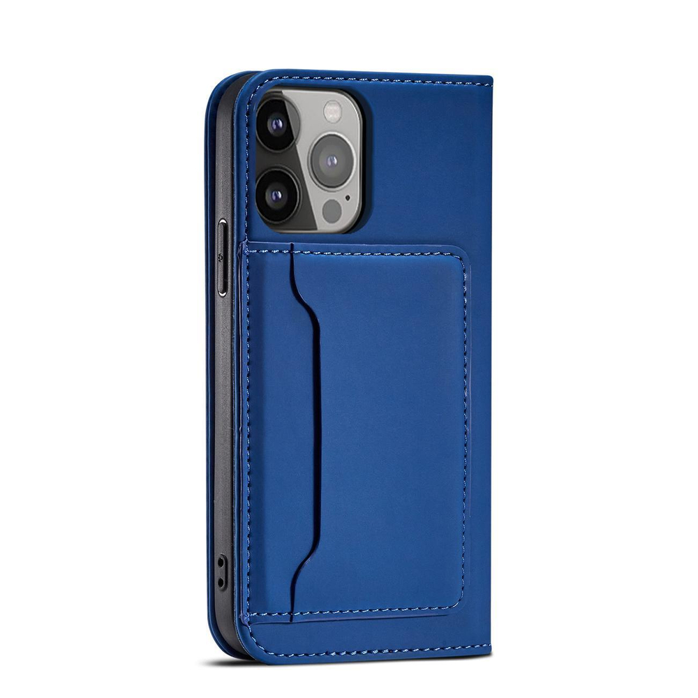 iTok webáruház - Samsung Magnet Card Case for Samsung Galaxy S23 flip cover wallet stand blue 5 Magnet Card Case for Samsung Galaxy S23 flip cover wallet stand blue