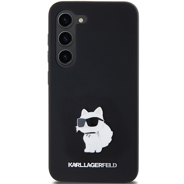 iTok webáruház - Karl Lagerfeld Karl Lagerfeld Silicone Choupette Metal Pin case for Samsung Galaxy S23 (fekete) 3 Karl Lagerfeld Silicone Choupette Metal Pin case for Samsung Galaxy S23 (fekete)