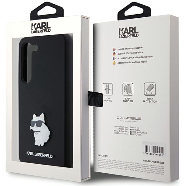 iTok webáruház - Karl Lagerfeld Karl Lagerfeld Silicone Choupette Metal Pin case for Samsung Galaxy S23 (fekete) 8 Karl Lagerfeld Silicone Choupette Metal Pin case for Samsung Galaxy S23 (fekete)