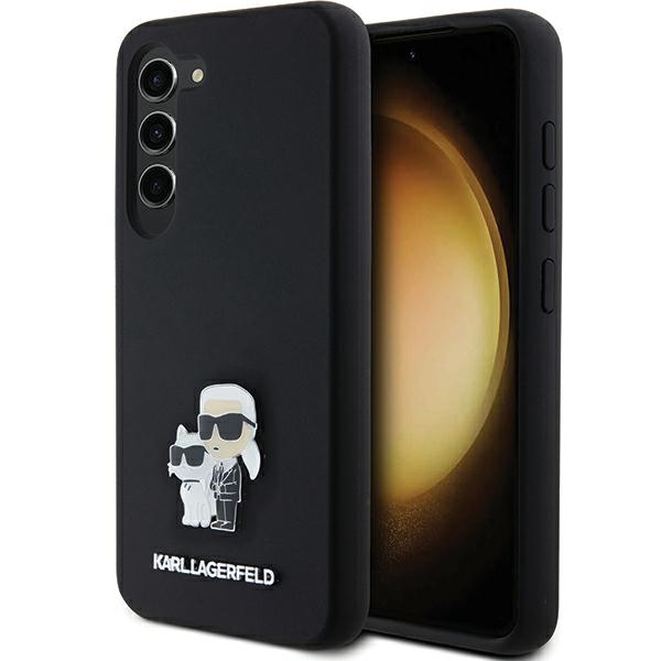 iTok webáruház - Karl Lagerfeld Karl Lagerfeld Silicone Karl&Choupette Metal Pin case for Samsung Galaxy S23 (fekete) 1 Karl Lagerfeld Silicone Karl&Choupette Metal Pin case for Samsung Galaxy S23 (fekete)