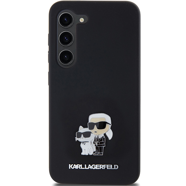 iTok webáruház - Karl Lagerfeld Karl Lagerfeld Silicone Karl&Choupette Metal Pin case for Samsung Galaxy S23 (fekete) 3 Karl Lagerfeld Silicone Karl&Choupette Metal Pin case for Samsung Galaxy S23 (fekete)