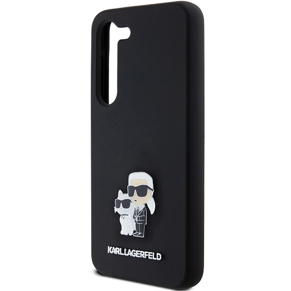 iTok webáruház - Karl Lagerfeld Karl Lagerfeld Silicone Karl&Choupette Metal Pin case for Samsung Galaxy S23 (fekete) 6 Karl Lagerfeld Silicone Karl&Choupette Metal Pin case for Samsung Galaxy S23 (fekete)