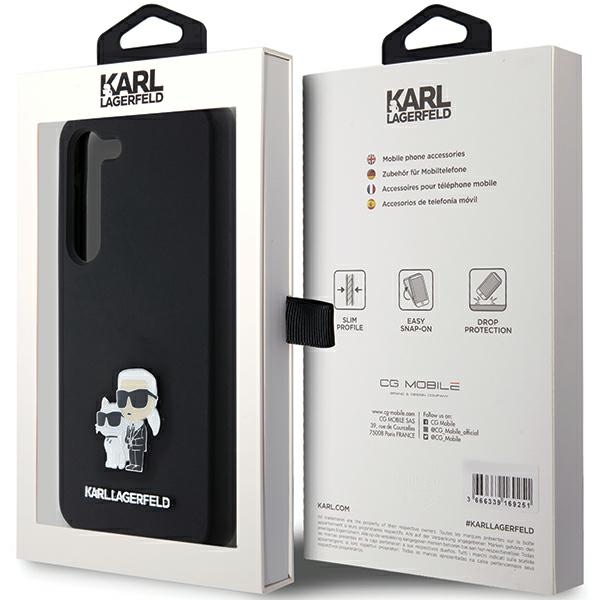 iTok webáruház - Karl Lagerfeld Karl Lagerfeld Silicone Karl&Choupette Metal Pin case for Samsung Galaxy S23 (fekete) 8 Karl Lagerfeld Silicone Karl&Choupette Metal Pin case for Samsung Galaxy S23 (fekete)