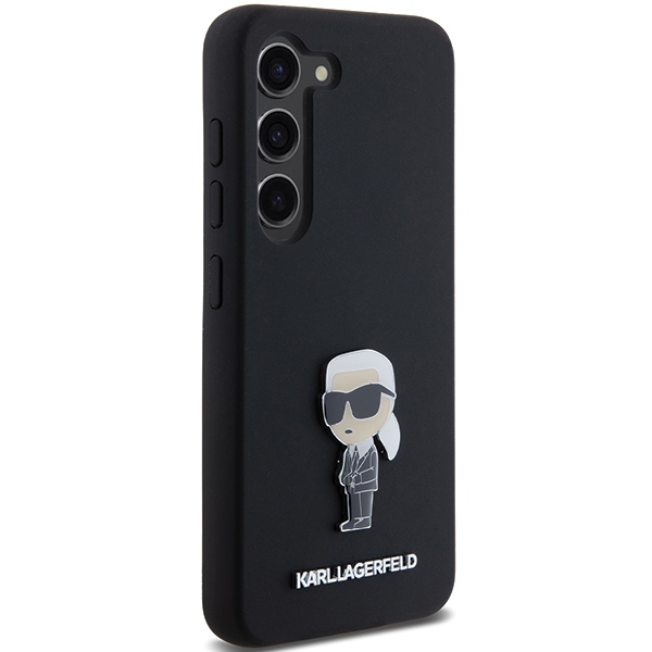 iTok webáruház - Karl Lagerfeld Karl Lagerfeld Silicone Ikonik Metal Pin case for Samsung Galaxy S23 (fekete) 4 Karl Lagerfeld Silicone Ikonik Metal Pin case for Samsung Galaxy S23 (fekete)