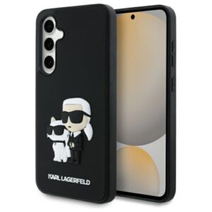 Karl Lagerfeld 3D Rubber Karl&Choupette Case for Samsung Galaxy S24 FE (fekete)