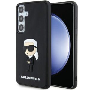 Karl Lagerfeld 3D Rubber Ikonik case for Samsung Galaxy S24+ (fekete)