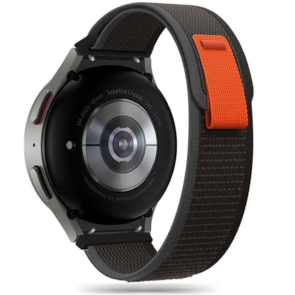 iTok webáruház - Tech-Protect Tech-Protect Nylon szíj Samsung Galaxy Watch 4/5/5 Pro/6/7/FE készülékekhez (fekete és narancssárga) 1 Tech-Protect Nylon Strap for Samsung Galaxy Watch 4/5/5 Pro/6/7/FE (fekete és narancssárga)