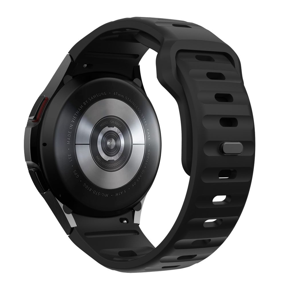 iTok webáruház - Tech-Protect Tech-Protect Silicone Line szíj Samsung Galaxy Watch 4 / 5 / 5 Pro / 6 / 7 / FE készülékhez (fekete) 2 Tech-Protect Silicone Line Strap for Samsung Galaxy Watch 4 / 5 / 5 Pro / 6 / 7 / FE (fekete)