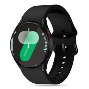 Tech-Protect szilikonszíj Samsung Galaxy Watch 4 / 5 / 5 Pro / 6 / 7 / FE készülékhez (fekete)