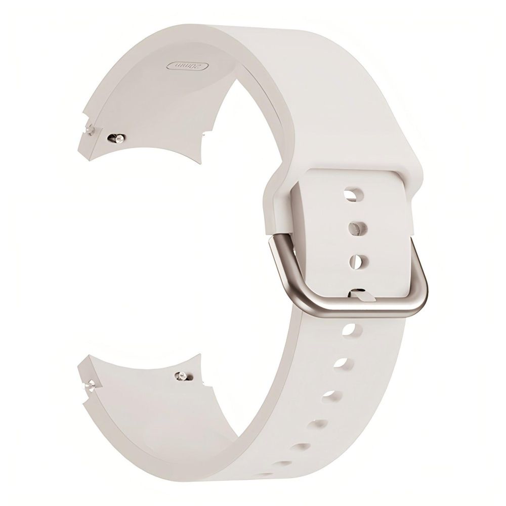 iTok webáruház - Tech-Protect Tech-Protect szilikon szíj Samsung Galaxy Watch 4 / 5 / 5 Pro / 6 / 7 / FE készülékekhez (bézs) 2 Tech-Protect Silicone Strap for Samsung Galaxy Watch 4 / 5 / 5 Pro / 6 / 7 / FE (bézs)