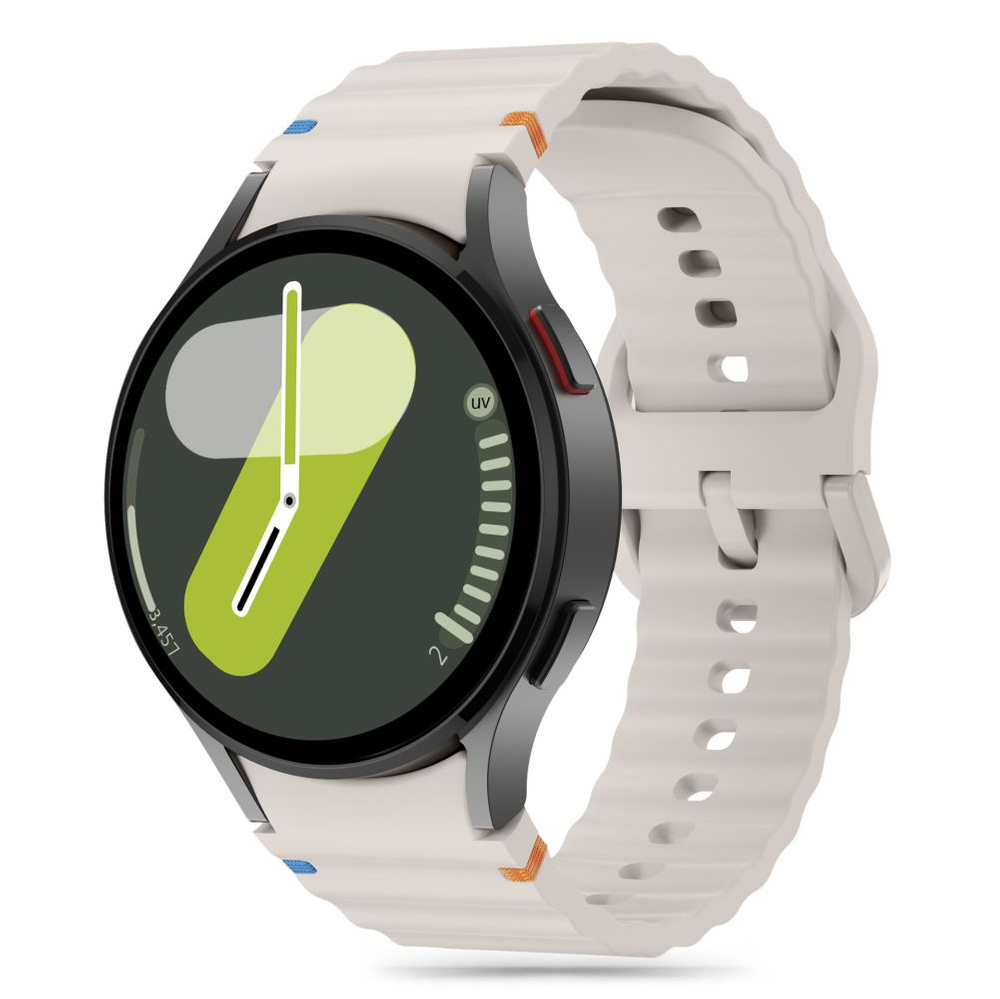 iTok webáruház - Tech-Protect Tech-Protect szilikon sport szíj Samsung Galaxy Watch 4 / 5 / 5 Pro / 6 / 7 / FE készülékekhez (bézs) 1 Tech-Protect Silicone Sport Strap for Samsung Galaxy Watch 4 / 5 / 5 Pro / 6 / 7 / FE (bézs)