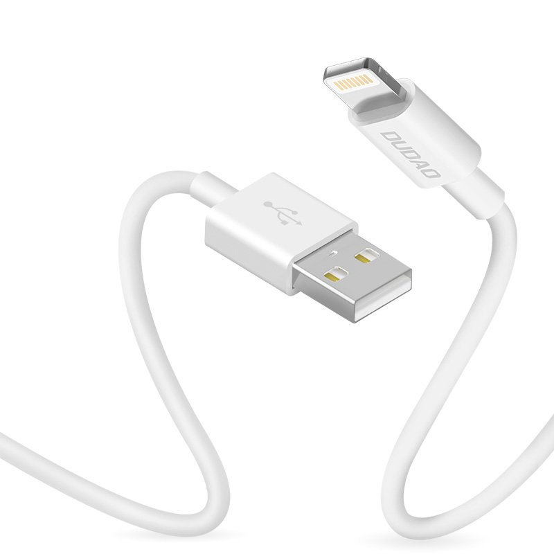 iTok webáruház - Dudao Dudao L1L USB–Lightning kábel, 3 A, 1 m, fehér 1 Dudao cable USB / Lightning 3A 1m white (L1L white)