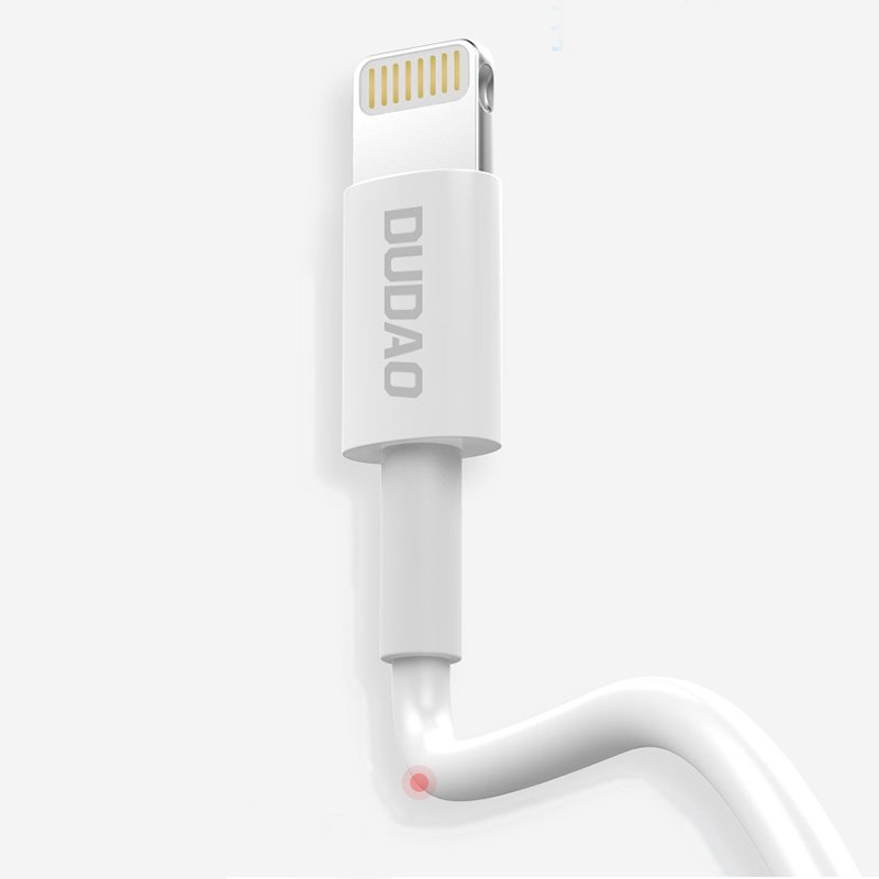 iTok webáruház - Dudao Dudao L1L USB–Lightning kábel, 3 A, 1 m, fehér 2 Dudao cable USB / Lightning 3A 1m white (L1L white)