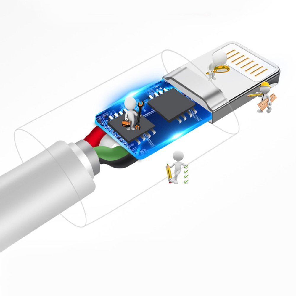 iTok webáruház - Dudao Dudao L1L USB–Lightning kábel, 3 A, 1 m, fehér 5 Dudao cable USB / Lightning 3A 1m white (L1L white)