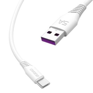 Dudao L2T USB-A – USB-C kábel, 5 A, 2 m, fehér