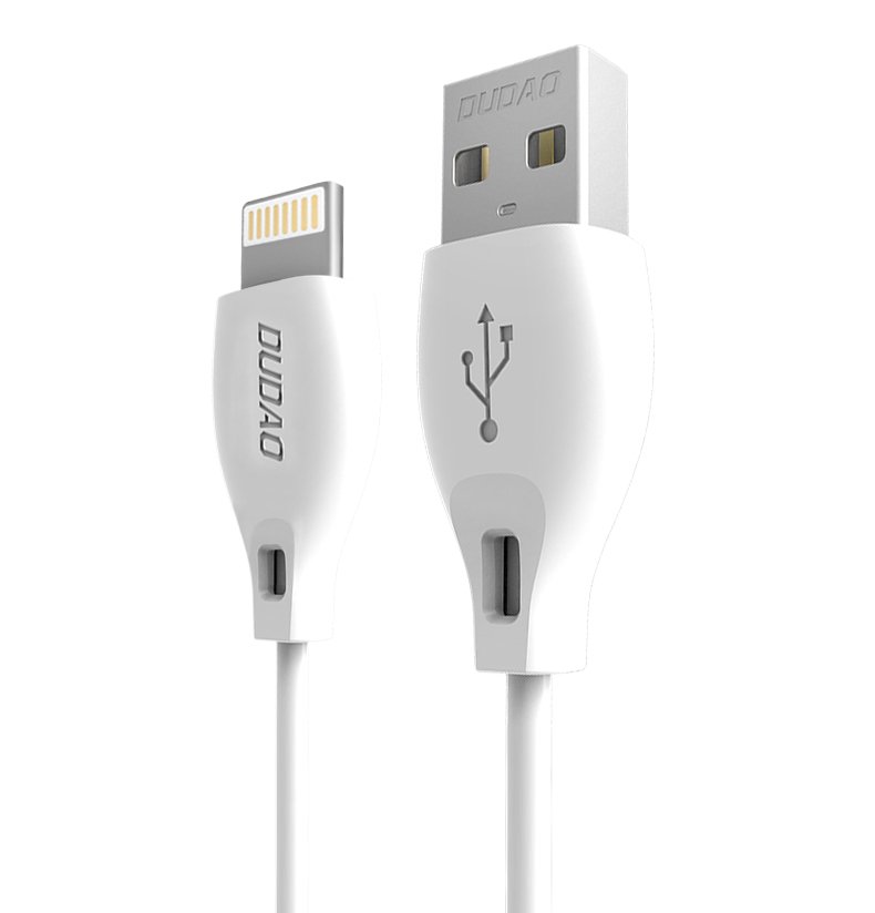iTok webáruház - Dudao Dudao L4L USB-A–Lightning kábel, 1 m, fehér 1 Dudao cable USB / Lightning cable 2.4A 1m white (L4L 1m white)