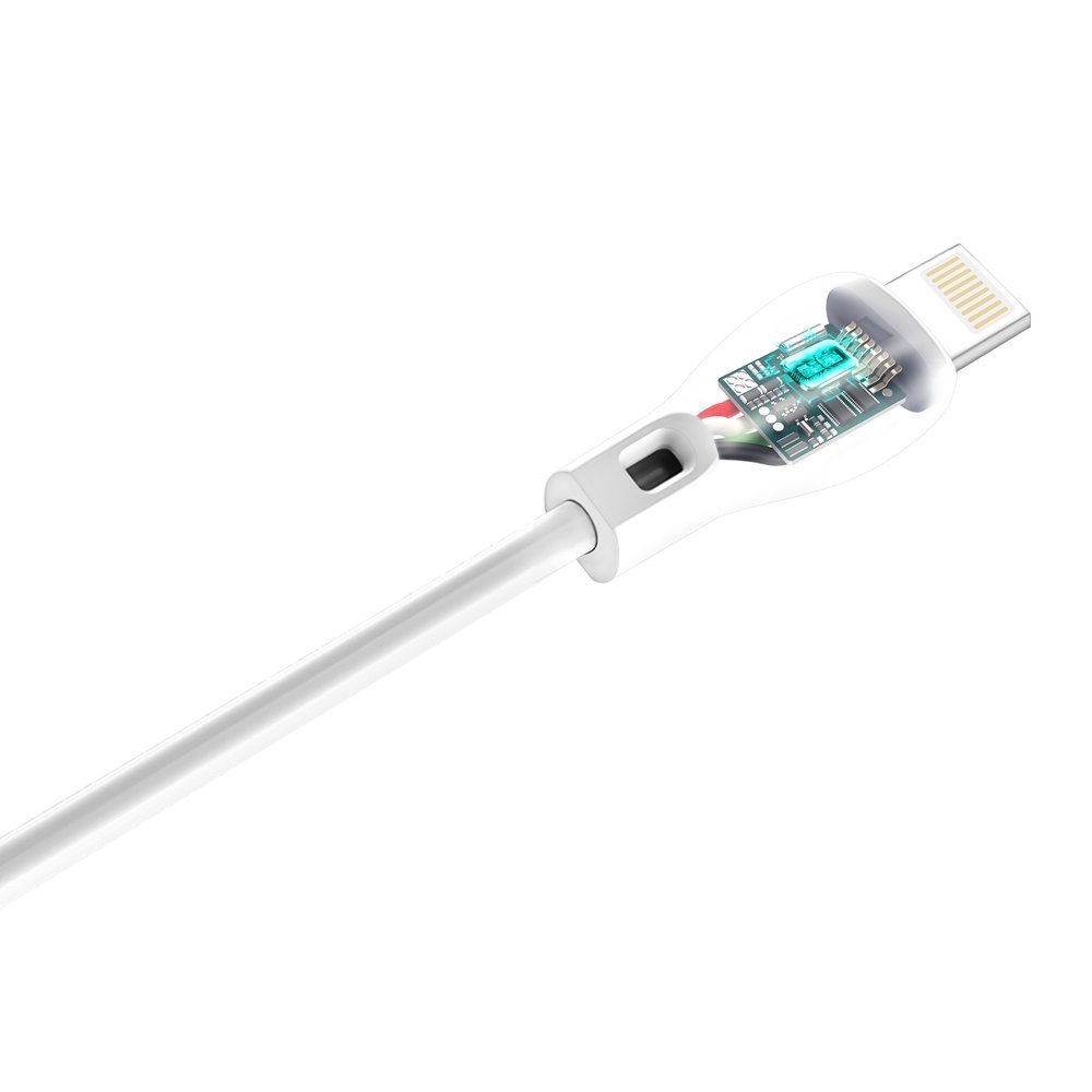 iTok webáruház - Dudao Dudao L4L USB-A–Lightning kábel, 1 m, fehér 3 Dudao cable USB / Lightning cable 2.4A 1m white (L4L 1m white)