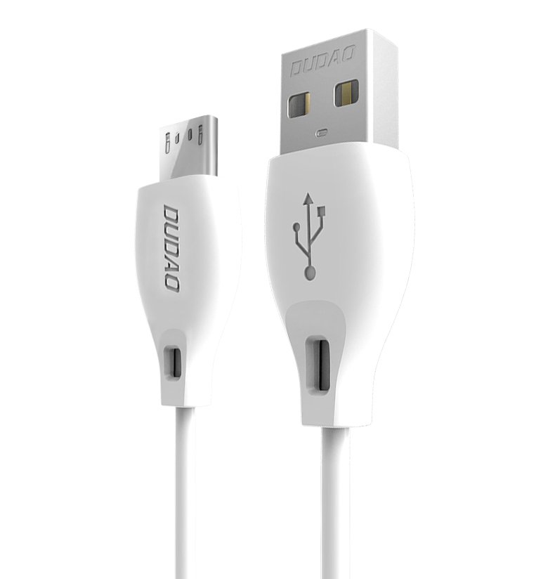 iTok webáruház - Dudao Dudao L4M Micro USB kábel, 2 m, fehér 1 Dudao cable micro USB cable 2.4A 2m white (L4M 2m white)