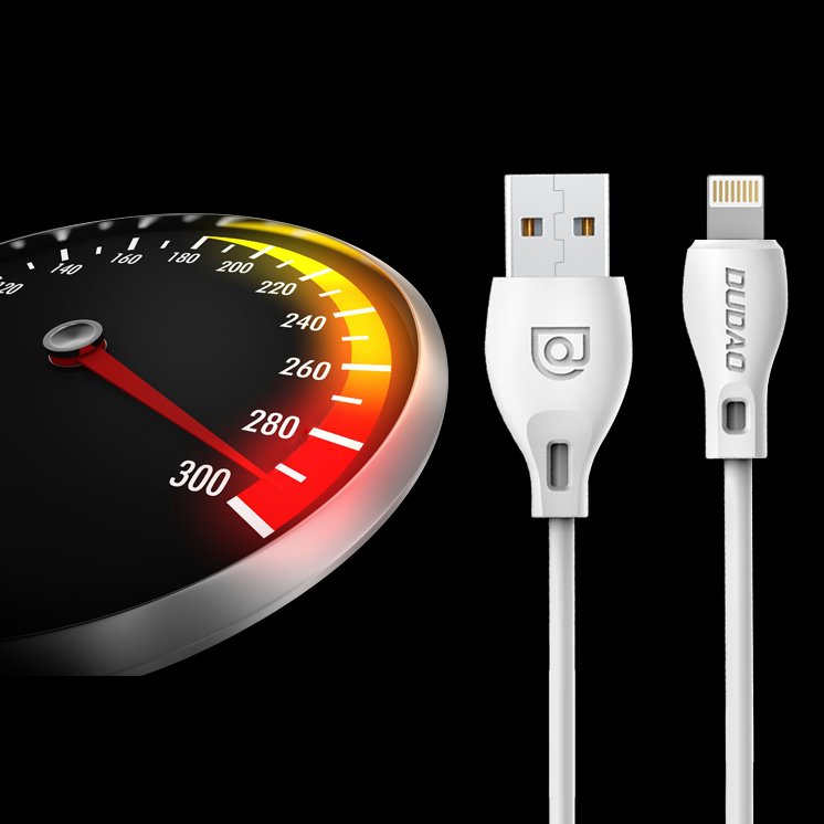 iTok webáruház - Dudao Dudao L4M Micro USB kábel, 2 m, fehér 8 Dudao cable micro USB cable 2.4A 2m white (L4M 2m white)